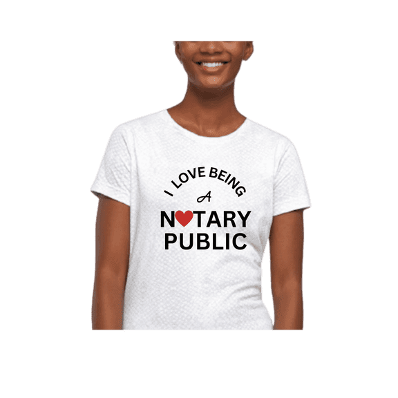 Notary Public T-Shirt – “I Love Being A Notary Public” Funny Notary Shirt, 100% Cotton Unisex Tee