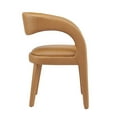 thumbnail image 3 of Side Dining Chair, Tan, Vegan Leather, Kitchen Cafe Bistro Hospitality Restaurant, Modern Contemporary HB35942, 3 of 10