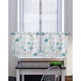 thumbnail image 3 of Aqua Coral Turtle Sheer Curtains for Bedroom Living Room Window Tier Curtain 24 Inch Length, Rod Pocket Voile Drapes Kitchen Curtains Half Window 2 Panels Ocean Shell Beach Starfish Seahorse Coastal, 3 of 5