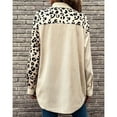 thumbnail image 3 of Herrnalise Jackets For Women Coat Leopard Printed Mid Length Jacket For Woman Shackets For Women 2024 fall Beige,XXL, 3 of 7
