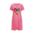 thumbnail image 6 of Zorckvet Nightgowns for Women Plus Size Soft Night Shirts Sleep Shirts Pullover Loose Ladies Short Sleeve Sleepshirt, 6 of 6
