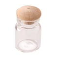 thumbnail image 2 of Minitarro de almacenamiento Hesroicy, modelo de tapa de madera, realista, transparente, 1:12, para casa de muñecas, para aperitivos, galletas, tarro de cristal vacío, modelo de micropaisaje, 2 of 7