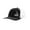 Black/White, variant on Embroidered Rainbow Trout Tail Trucker Hat, Heather Grey/Black- Black Embroidery
