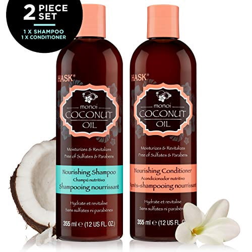 HASK ARGAN OIL Shampoo and Conditioner Set Repairing for All Hair Types, Color Safe, Gluten-Free, Sulfate-Free, Paraben-Free - 1 Shampoo and 1 Conditioner