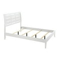 thumbnail image 3 of Benjara Eve Full Size Bed, Slatted Headboard, Chamfered Legs, White Wood, Modern, 3 of 5