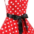 thumbnail image 5 of IBTOM CASTLE Kids Girls 50s Vintage Polka Dot Casual Dress Swing Rockabilly Prom Party Dresses Audrey Wedding Formal Cocktail Evening Gown 5-6 Years Red, 5 of 8