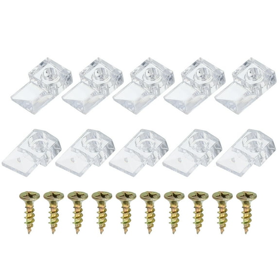 Uxcell Glass Retainer Clips, 20 Packs Cabinet Glass Clips Mirror Holder Clips for Fixing 4mm Glass Cabinet Doors