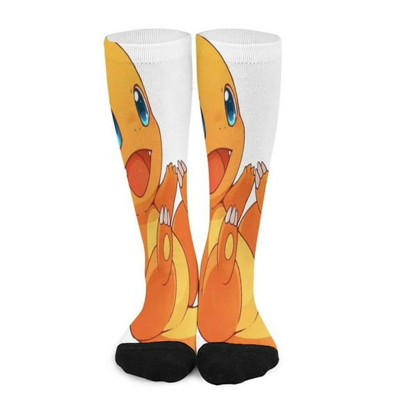 Charmander Stocking Long Socks Breathable Knee High Thigh Stockings High Socks Sport Socks for Mens Womens