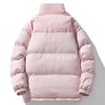 thumbnail image 4 of Lenago Quilted Jackets For Men With High Collar No Hoods Winter Parka Jackets Fleece Lining Thermal Winter Fashion Outerwear Comfortable Cozy Outerwear Thicken Puffer Jackets, 4 of 4