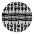 thumbnail image 3 of Unique Loom Cherokee Collection Area Rug - Asheville (4' Round Black/Ivory), 3 of 13