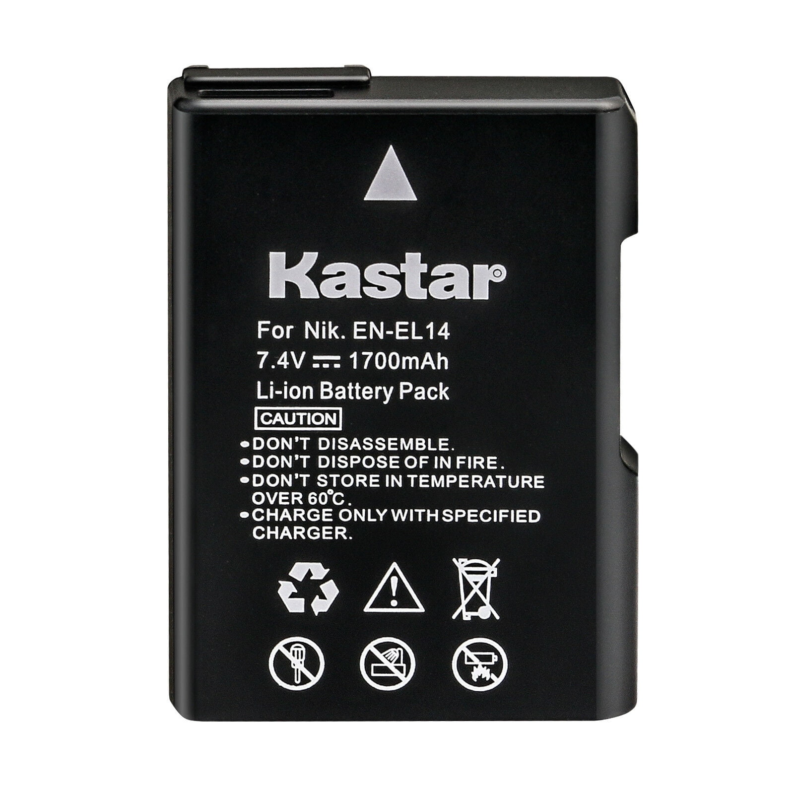 Kastar 4-Pack EN-EL14 Battery and AC Wall Charger Replacement for Nikon DF BG-2P 905-19045-00000-01, D3100/D3200/D3300, BG-2F 905-19021-00000-01, D3400, BG-2V 905-19050-00000-01, D5100/D5200/D5300