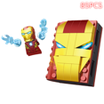 thumbnail image 1 of Bloques de construcción de Disney, Mini figuras en miniatura compatibles con Spiderman, Iron Man, Venom, capitán Hawk, Deadpool, armadura técnica, juguetes de regalo de ciudad, 1 of 1