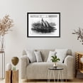 thumbnail image 4 of Historic Framed Print, The match by the Club of All Nations at Cowes [England]. The AMERICA yacht making a start ahead, 17-7/8" x 21-7/8", 4 of 9