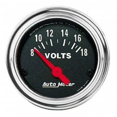 2592 Traditional Chrome 2.06 in. Voltmeter Gauge - 0-16V