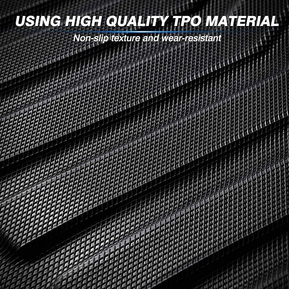 Canvcle All Weather Floor Mats for Honda Fit 2015 2016 2017 2018 2019 2020 Custom Fit Floor Liner 1st & 2nd Row Liners Black Non-Slip
