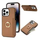 thumbnail image 1 of Funda Carcasa De Cuero Con Anillo Para iPhone 15 14 13 12, 1 of 1