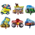 thumbnail image 2 of Globo de película de aluminio para coche de dibujos animados, carro de tierra, tractor, helado, coche, película de aluminio, decoración de globos, 2 of 5