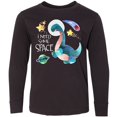 thumbnail image 3 of Inktastic I Need Some Space Dinosaur Astronaut with Stars and Planet Long Sleeve Youth T-Shirt, 3 of 5