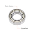 thumbnail image 2 of Uxcell 10x19x5mm 6800ZZ Double Shielded Ball Bearings Chrome Steel 10 Pack, 2 of 5