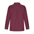 thumbnail image 7 of Erwazi Button Down Shirts for Women Long Sleeve V Neck Linen Shirt Casual Loose Fall Blouse Tops, 7 of 7