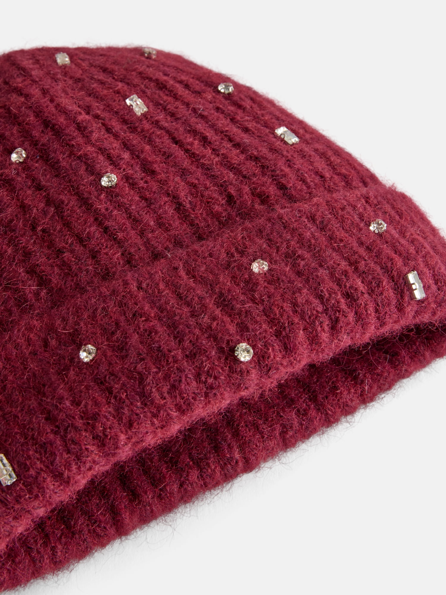 Free Assembly Women's Beanie Glove Set, Merlot Wine