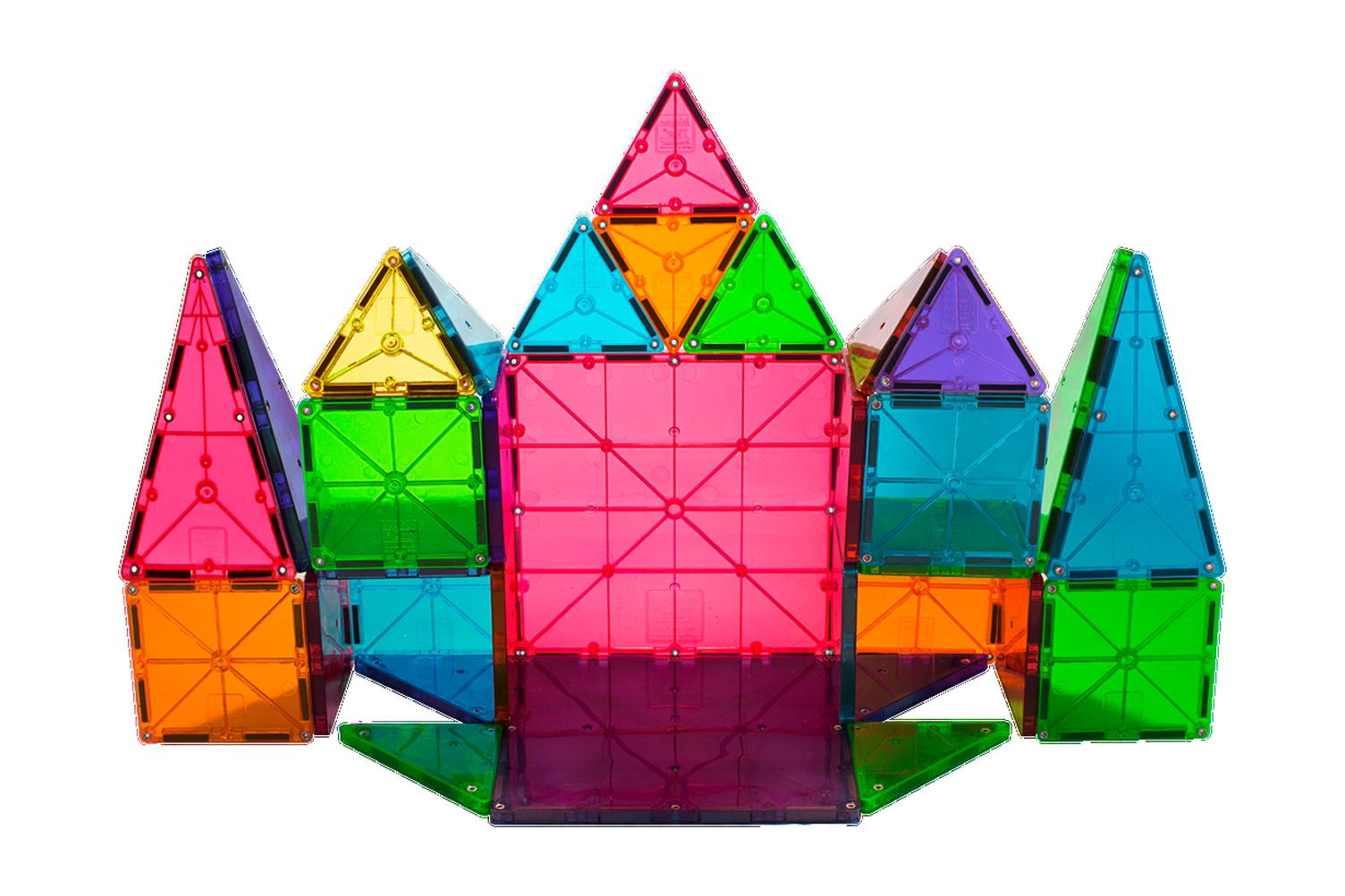 Magna-Tiles Kids 32-Piece Clear Colors Set, Original