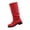 Red, variant on EKVAHL Mid Calf Boots for Woman Slouchy Solid Color Women's Faux Suede Round Toe Western Walking Flat Boots Comfortable Fall Winter Shoes Dress Boots