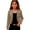 Khaki, variant on dazeni Gilrs Sparkly Sequin Bolero Jacket Trendy Cropped Cardigan Blazer Bolero Shrugs Open Front Glitter Jacket for Evening Dress Red 4 Years
