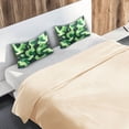 thumbnail image 5 of Yayeee Pillowcase Standard Size Set of 2 Satin Wrinkle Resistant Envelope Pillow Case, Green Camouflage Pattern, 5 of 8