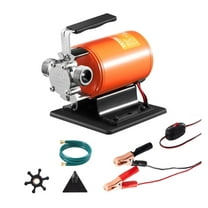 Water Transfer Pump, 12V DC 360 GPH 1/10HP, Portable Electric Utility Pump with 6 ft Suction Hose Kit, Impeller, Suction Strainer, for Garden, Rain , Pool, Pond, Hot Tub, Aquarium Draining Default