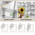 thumbnail image 5 of Swag Valance Curtains for Windows, Sunflowers Dog Light Filtering Kitchen Curtains with Rod Pocket, Spring Watercolor Floral Stars Grey Plaid Window Treatment Valances for Living Room, 28x36 - 2 PCS, 5 of 9