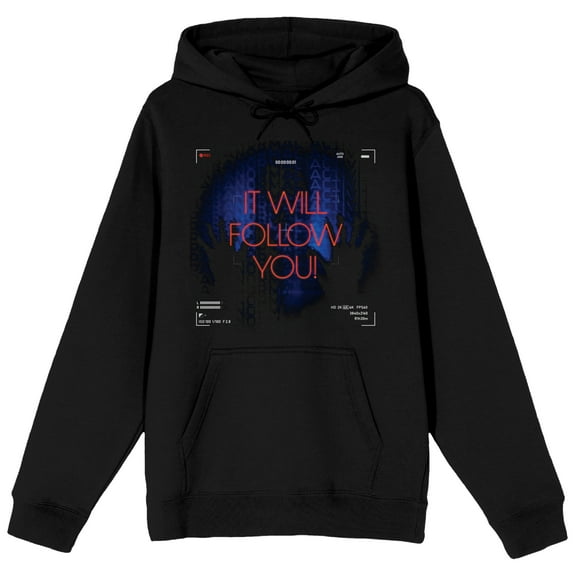 Paranormal Activity It Will Follow You Adult Black Long Sleeve Hooded Sweatshirt-Medium
