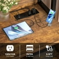 thumbnail image 4 of Homieasy Vertical File Cabinet with Charging Station, Lock & Large Drawer - Fits Letter/A4/Legal Files, Printer Stand & Shelves for Home Office,Rustic Brown, 4 of 8