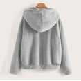 thumbnail image 4 of Niaviben Fleece Sweatshirts for Women Comfrt Hoodie Zip Up Jacket Ladies Sweatshirts Womens Fall Jackets Women Jacket Women Zip Up Hoodie Gray L, 4 of 6