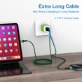 thumbnail image 6 of Compatible for iPhone Charger,2 Pack 6FT USB Charging Cable+2 Port Wall Charger Block,Fast Charging Braided Cord with USB Power Adapter Compatible for iPhone 14 13 12 11 Pro Max,iPad,AirPods(Green), 6 of 9