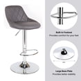 thumbnail image 3 of Bronte Living Leatherette Bar Stool 360 Swivel High Backrest Adjustable Height Base with Hard Floor Protection Plastic - Series Janice - Set of 2, 3 of 9