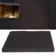 thumbnail image 1 of Paneles De Amortiguación De Sonido, 10 Piezas Paneles Acústicos Profesionales Ranura Triangular Poliuretano Gris Oscuro Aborción De Sonido Para Estudio De Grabación, 1 of 7
