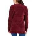thumbnail image 2 of Karen Scott Women's Open Front Chenille Cardigan Red Size Petite Medium, 2 of 3