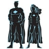 Club Pack of 24 Black Superhero Silhouette Cutouts 36"