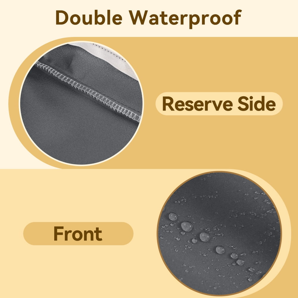 ROFIELTY 72 Inch x 21 Inch Gray Lounge Chair Cushions Outdoor Seating Cushions, Waterproof