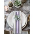 thumbnail image 2 of Purple Grey Stripes Cloth Napkins Set of 6 Reusable Dinner Napkins, Simple Striped Lines Minimalist Modern Cocktail Napkin Washable Table Napkins for Wedding/Holiday Party/Baby Shower 20"x20", 2 of 7