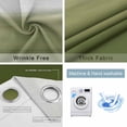 thumbnail image 4 of Sage Green Ombre Blackout Curtains for Bedroom/Living Room, Thermal Insulated Kitchen Curtains, Modern Abstract Art Texture Grommet Darkening Window Treatment Drapes 52"x72"x2, 4 of 8