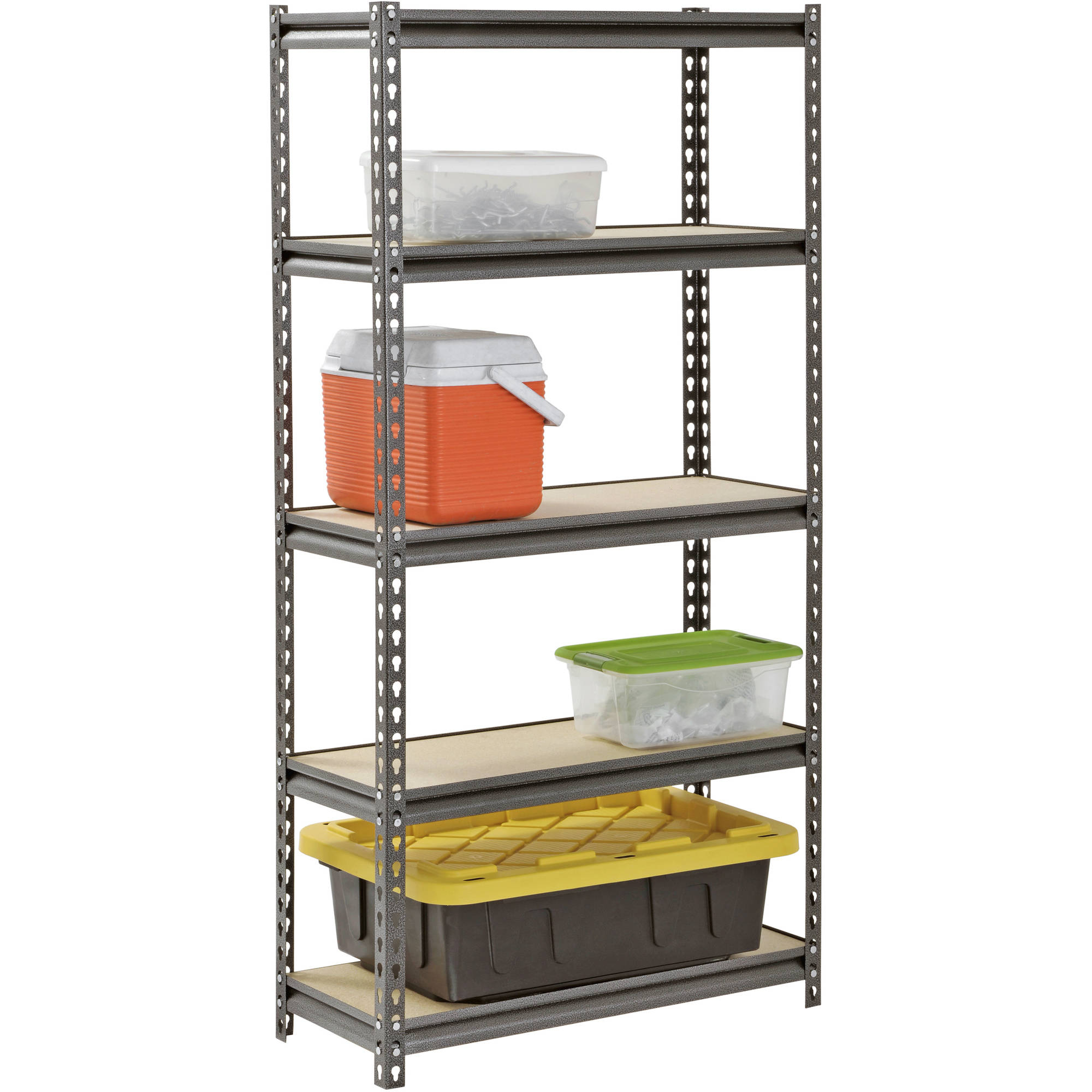 Muscle Rack 30"W x 12"D x 60"H 5-Shelf Steel Freestanding Shelves, 500 lbs. Capacity per Shelf; Silver - image 4 of 6