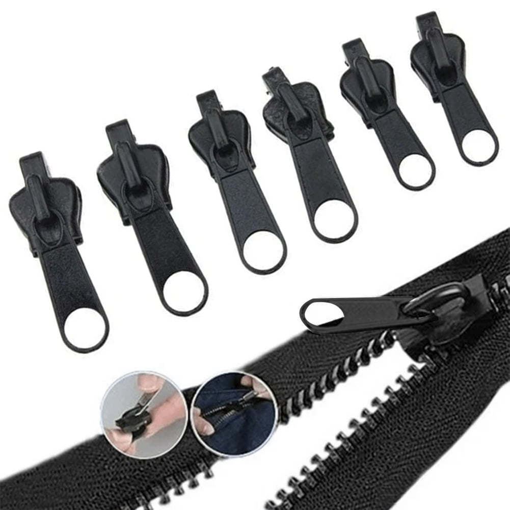 Zipper Kit Di Riparazione 6 Pc/Pacchetto Universale Cerniera Testa Per La Sostituzione Sacchetto Di Vestiti Zip Sliders