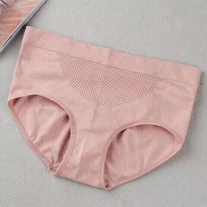 Women Underwear High Elastic Seamless Breathable MidWaist Briefs