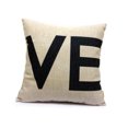 thumbnail image 4 of IDEANATEGRATE 2Ud Funda Para Almohada Cuadrada Con Love En Y Lino Resistente, 4 of 4