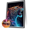 thumbnail image 2 of Cuadros Decorativos 5D bricolaje taladro redondo completo diamante pintura tigre Kit decoración del hogar (yu026) Wdftyju de costura negro 4 estilos, 2 of 9