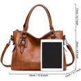 thumbnail image 6 of CoCoMangos Tote Bag for Women Top Handle Handbag Large Capacity Shoulder Bag PU Leather Crossbody Bag Retro Satchel Purse, 6 of 6