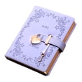 thumbnail image 1 of Diario con candado en forma de corazón con llave, diario rosa con candado para niñas, diarios con candado de cuero B6 para mujeres Sincero Hogar, 1 of 6