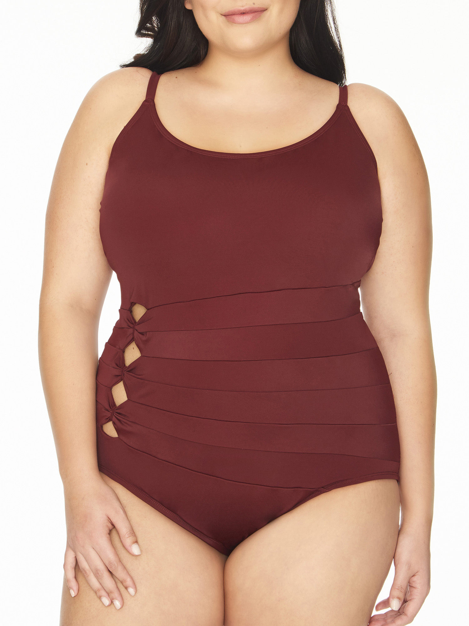 red one piece swimsuit walmart